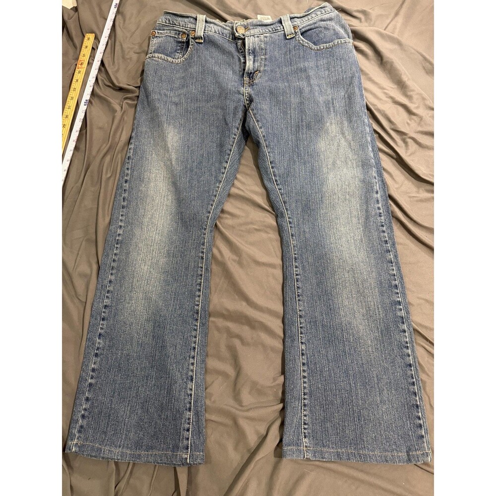 Levi's Jeans Juniors 16M Blue 542 Low Rise Flare Denim Medium Wash Stretch
